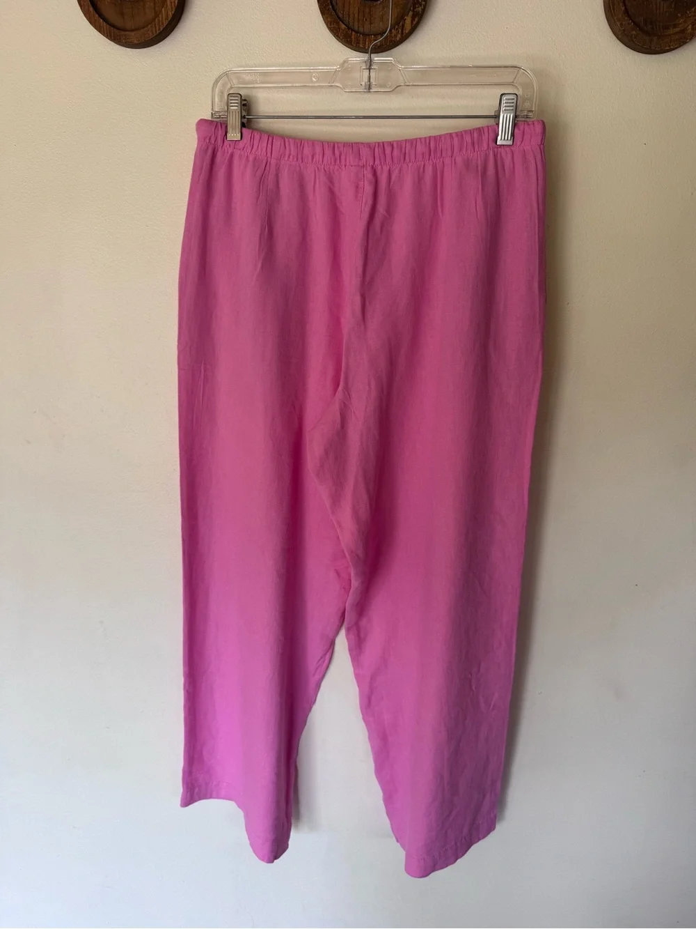 GAP Pink Drawstring Wide-Leg linen blend Pants size small NEW